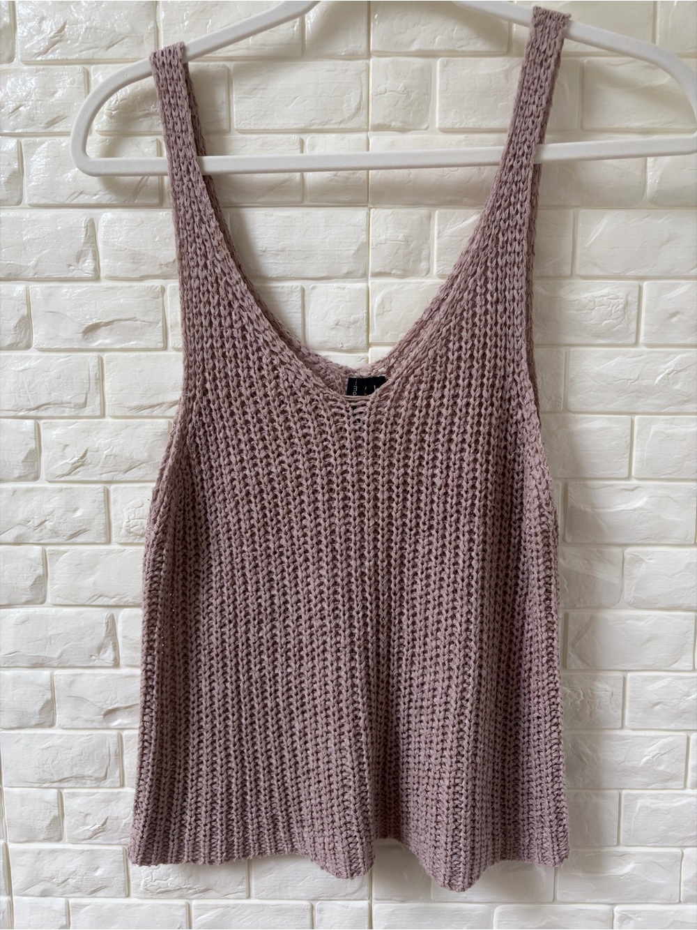 moon & madison Knit Tank Top in Mauve Pink